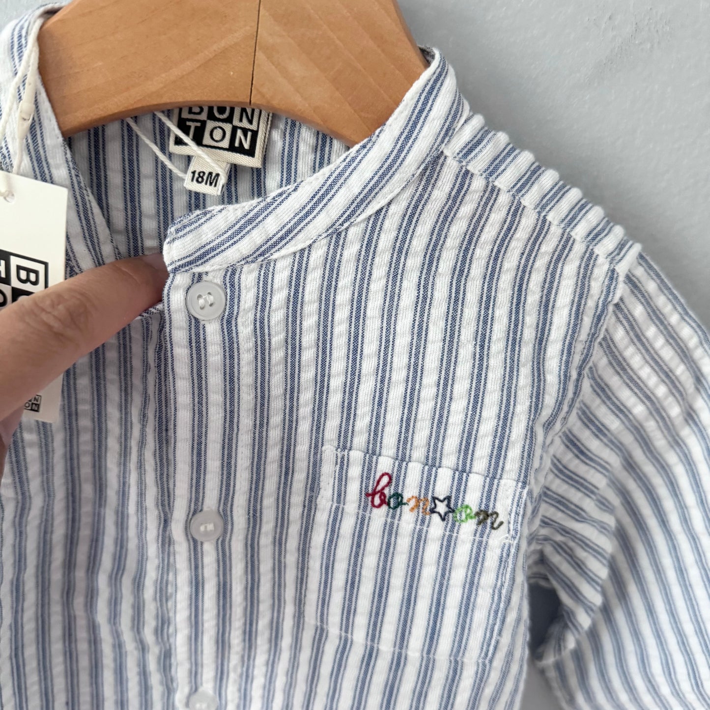Bonton / Stripe shirt / 18M - New with tag