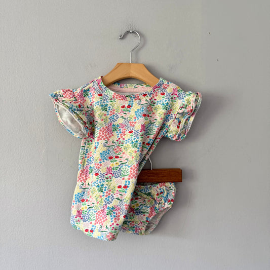 Gymboree / Floral crew set / 6-12M