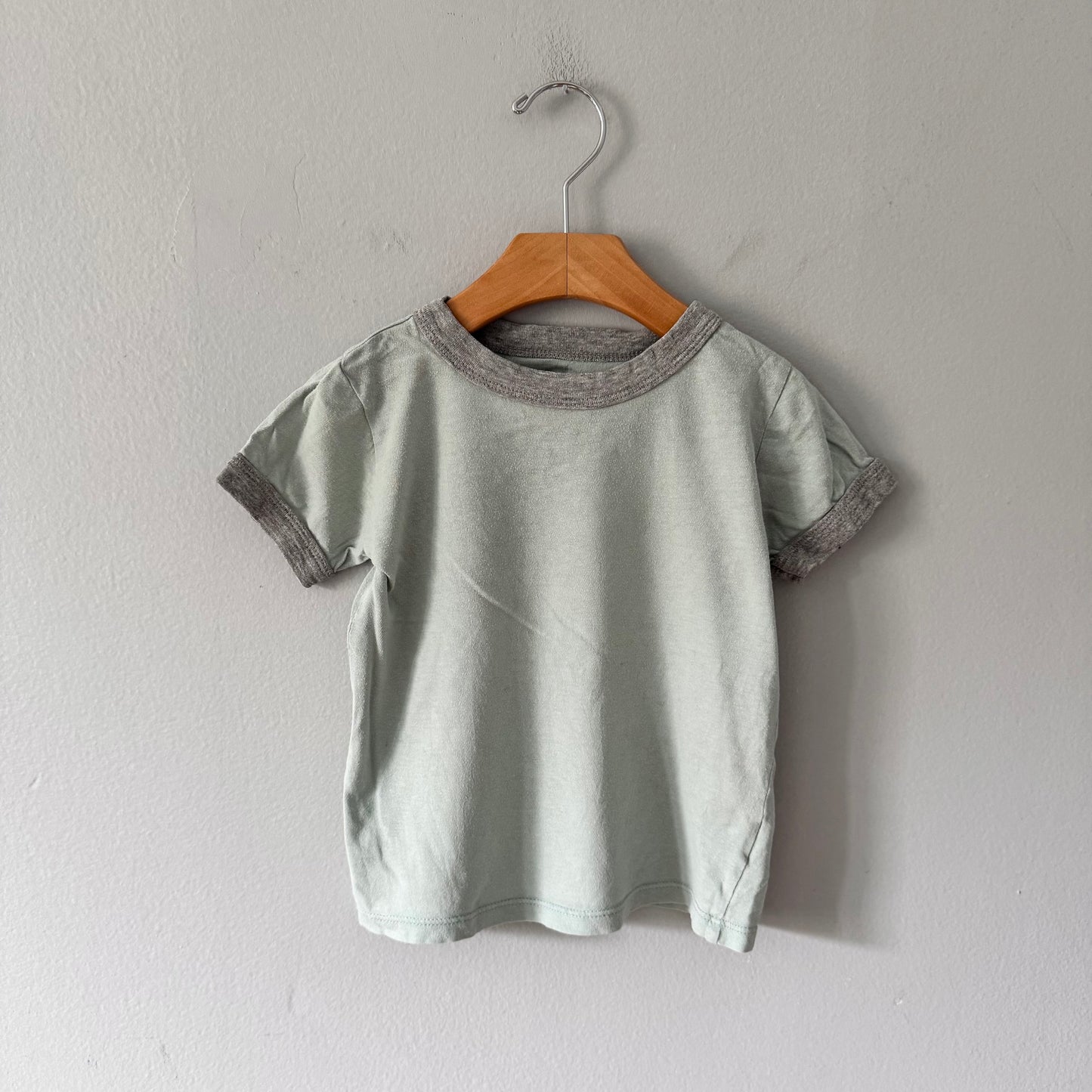 Mini mioche / Blue x light grey T-shirt / 3-4Y