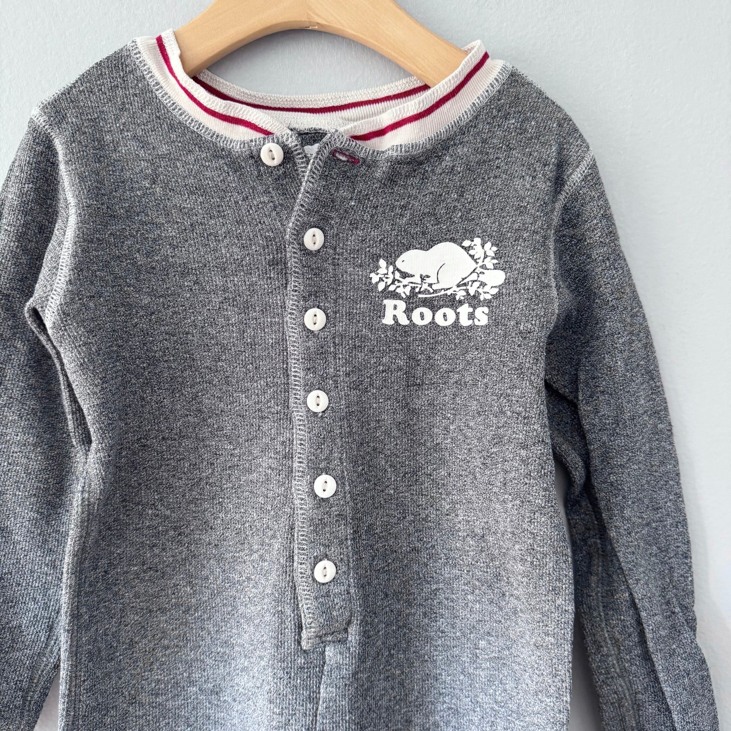 Roots / Salt and pepper romper / 5-6Y