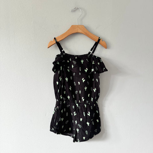 No brand / Black x cactus cami romper / 4T