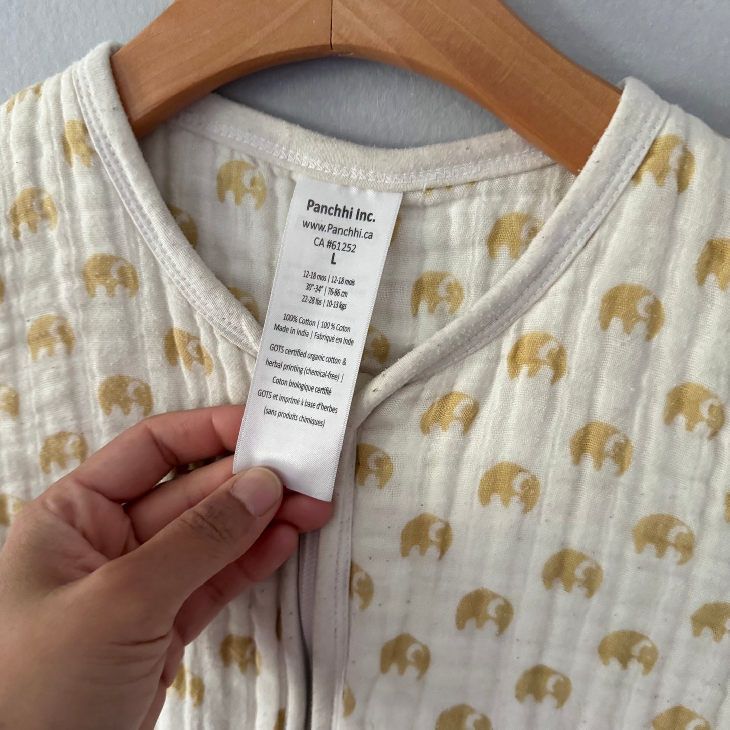 Panchhi Inc / Muslin sleep sack / 12-18M