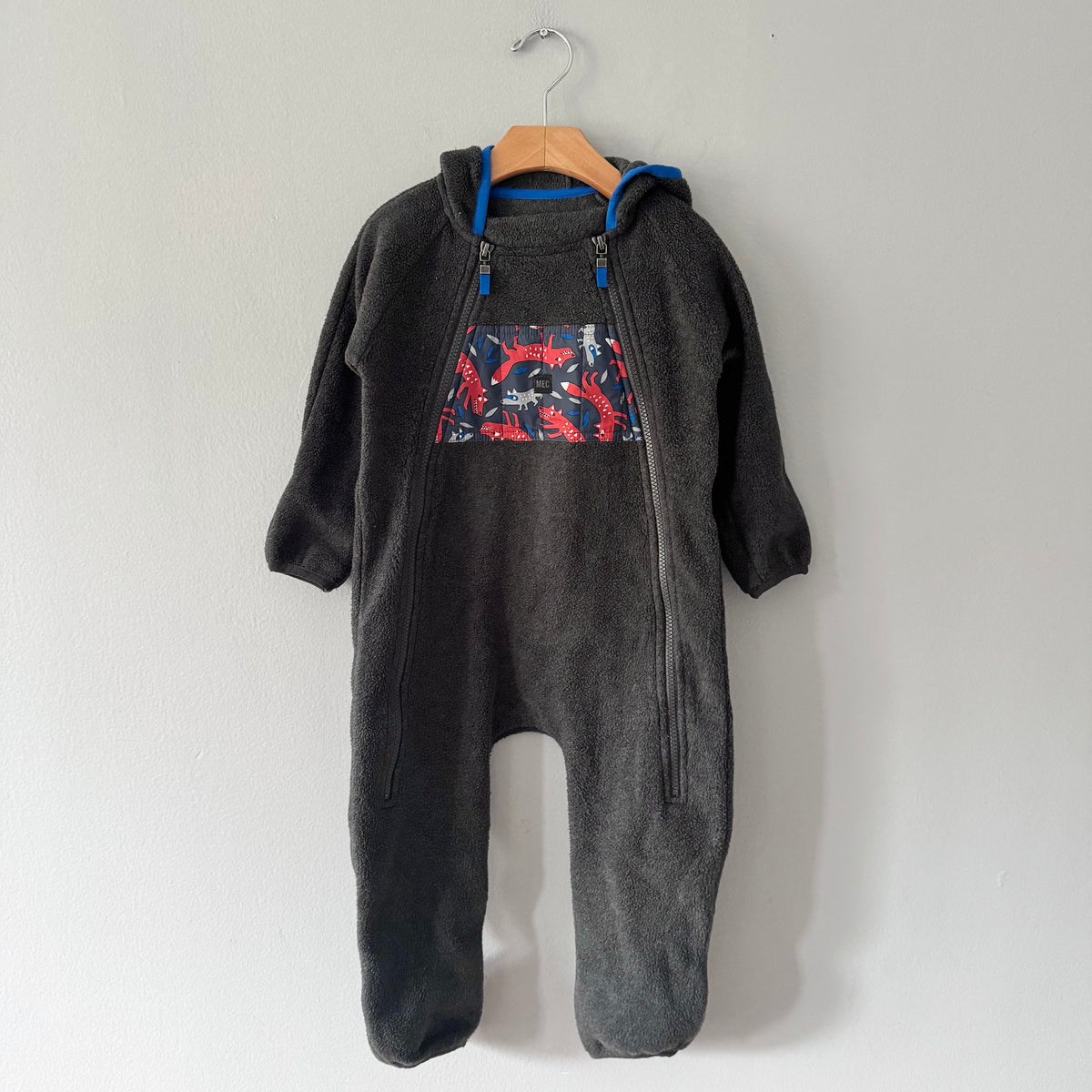 Mec x Dark grey fleece bunting / 18M
