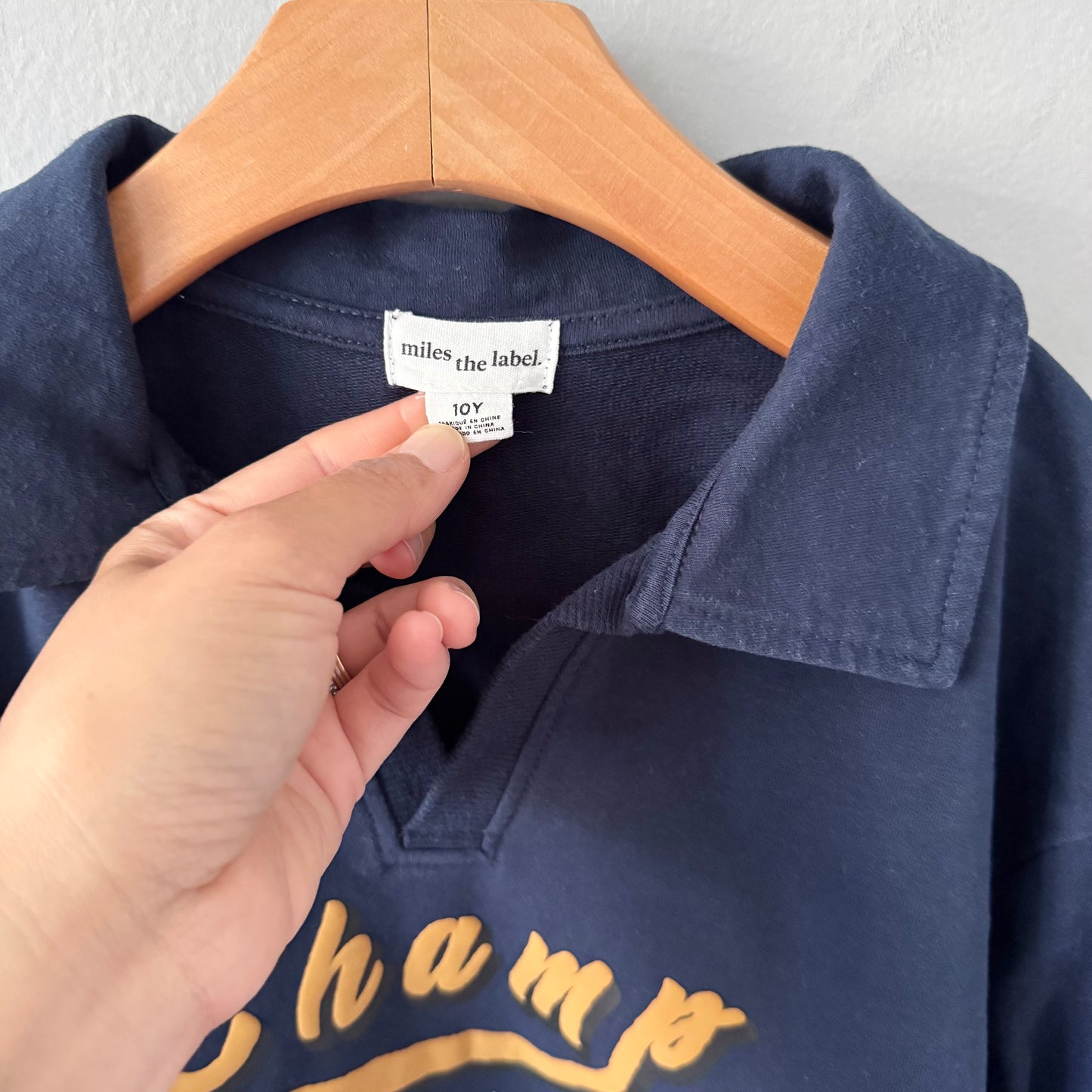 Miles the label / Navy crew with collar / 10Y