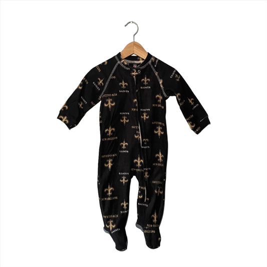 NFL / Black fleece romper / 6-9M