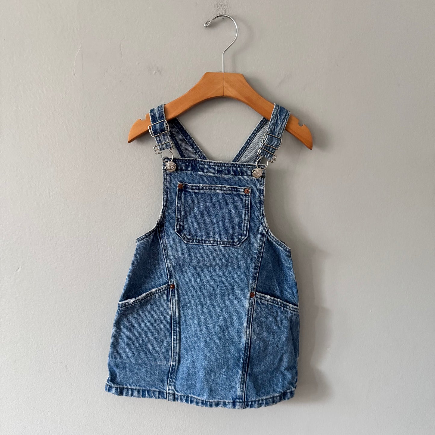 Zara / Denim overall skirt / 3Y