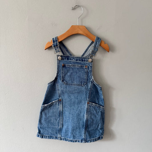 Zara / Denim overall skirt / 3Y