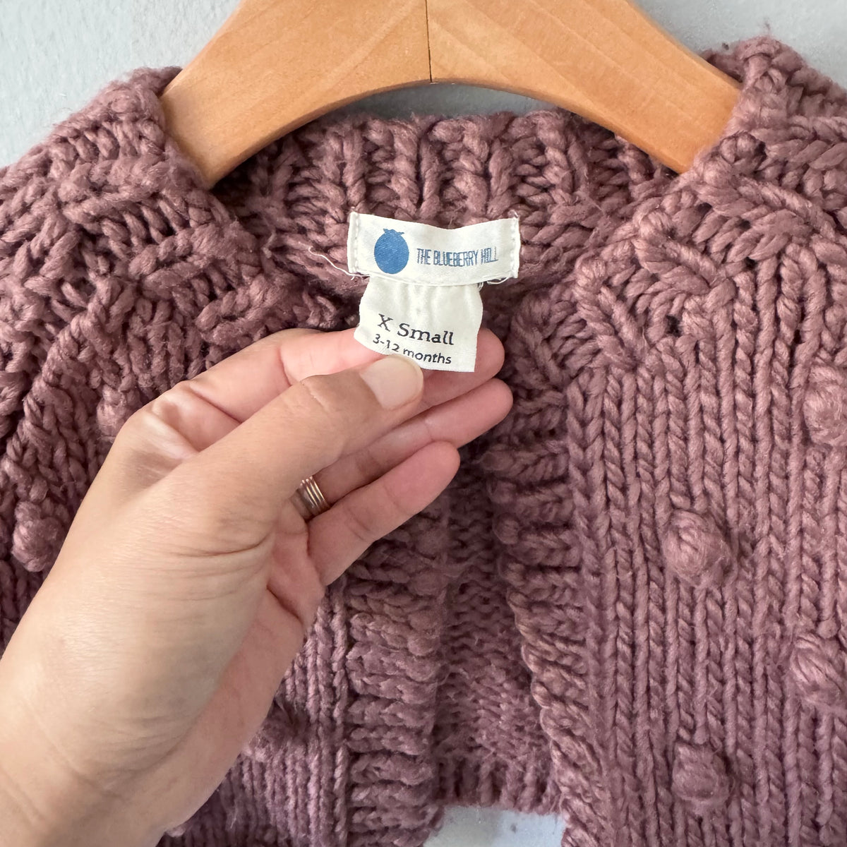 The Blueberry hill / Brown knit cardigan / 3-12M