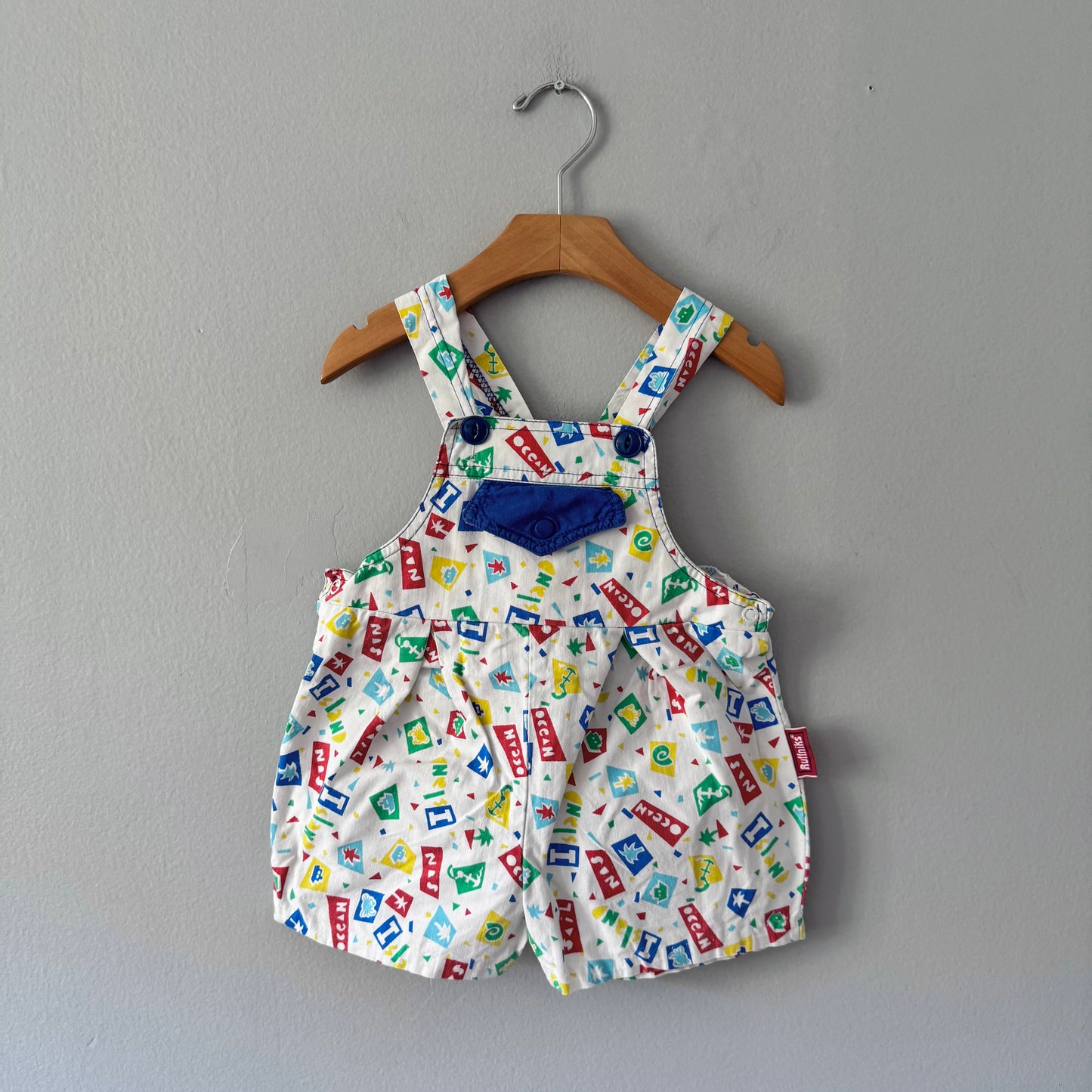 Vintage / White x sail overall shorts / 24M