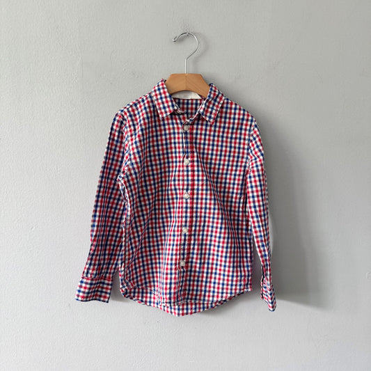 H&M / Red blue white shirt / 5-6Y