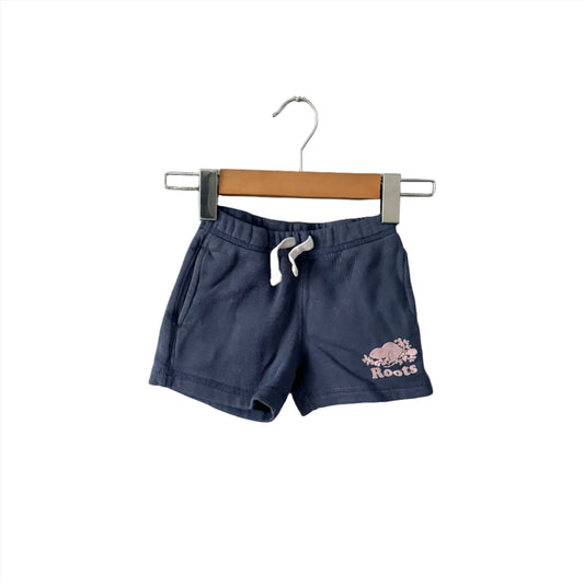 Roots / Smokey blue sweat shorts / 2T