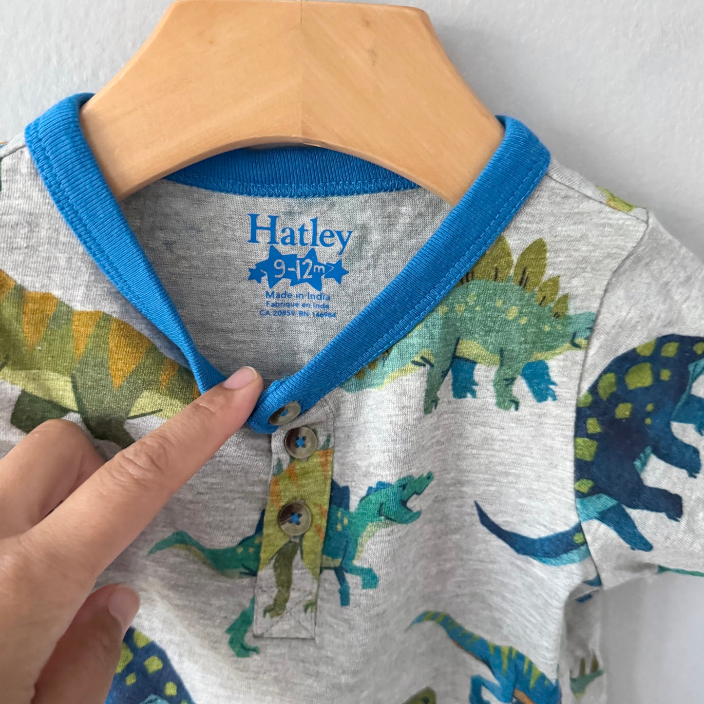 Hatley / Grey x dinosaur T-shirt / 9-12M
