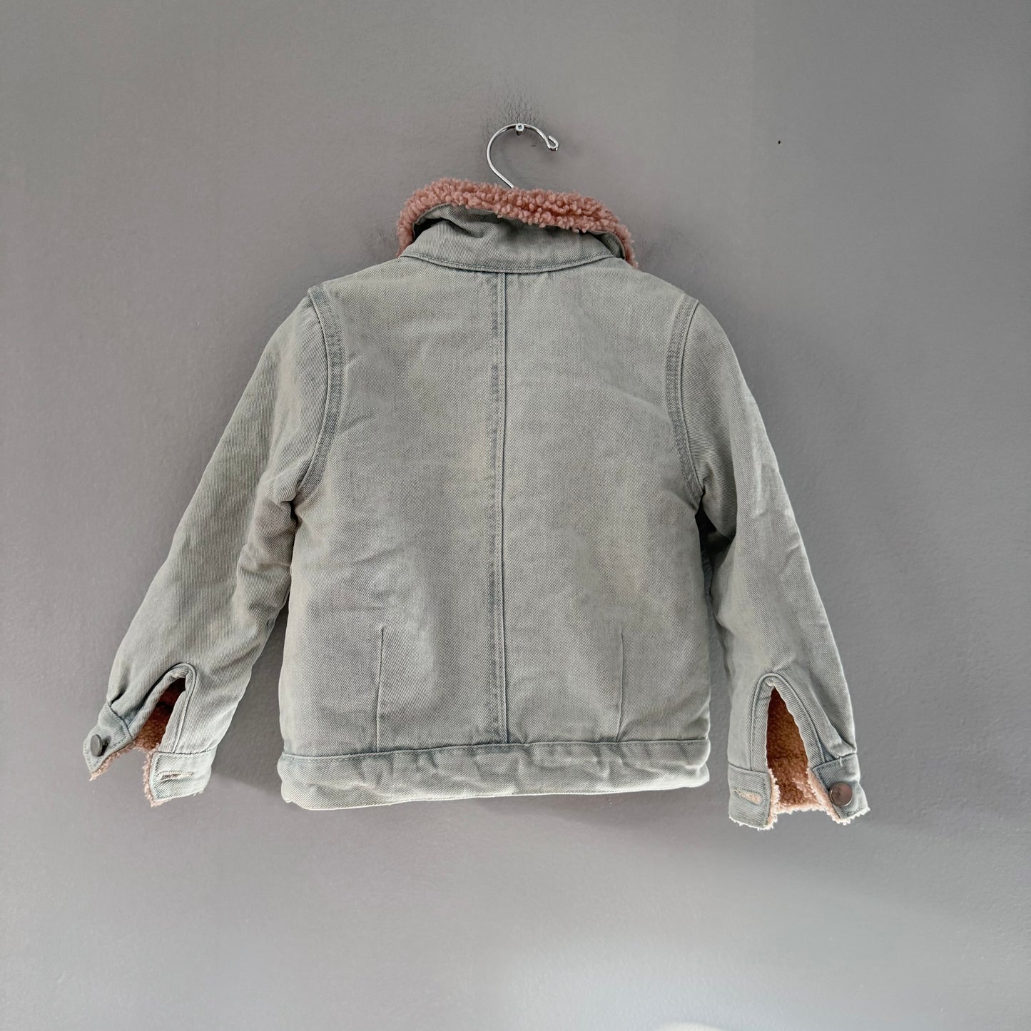 Deux par deux / Sherpa lined denim jacket / 3-4Y