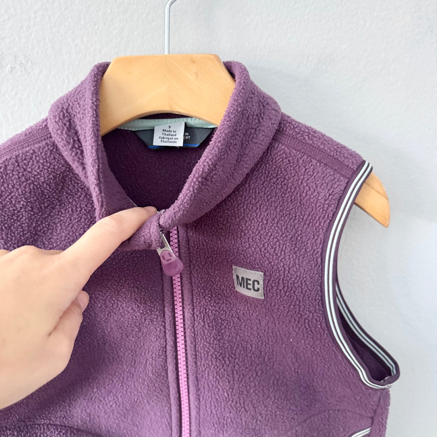 Mec / Purple fleece vest / 3Y