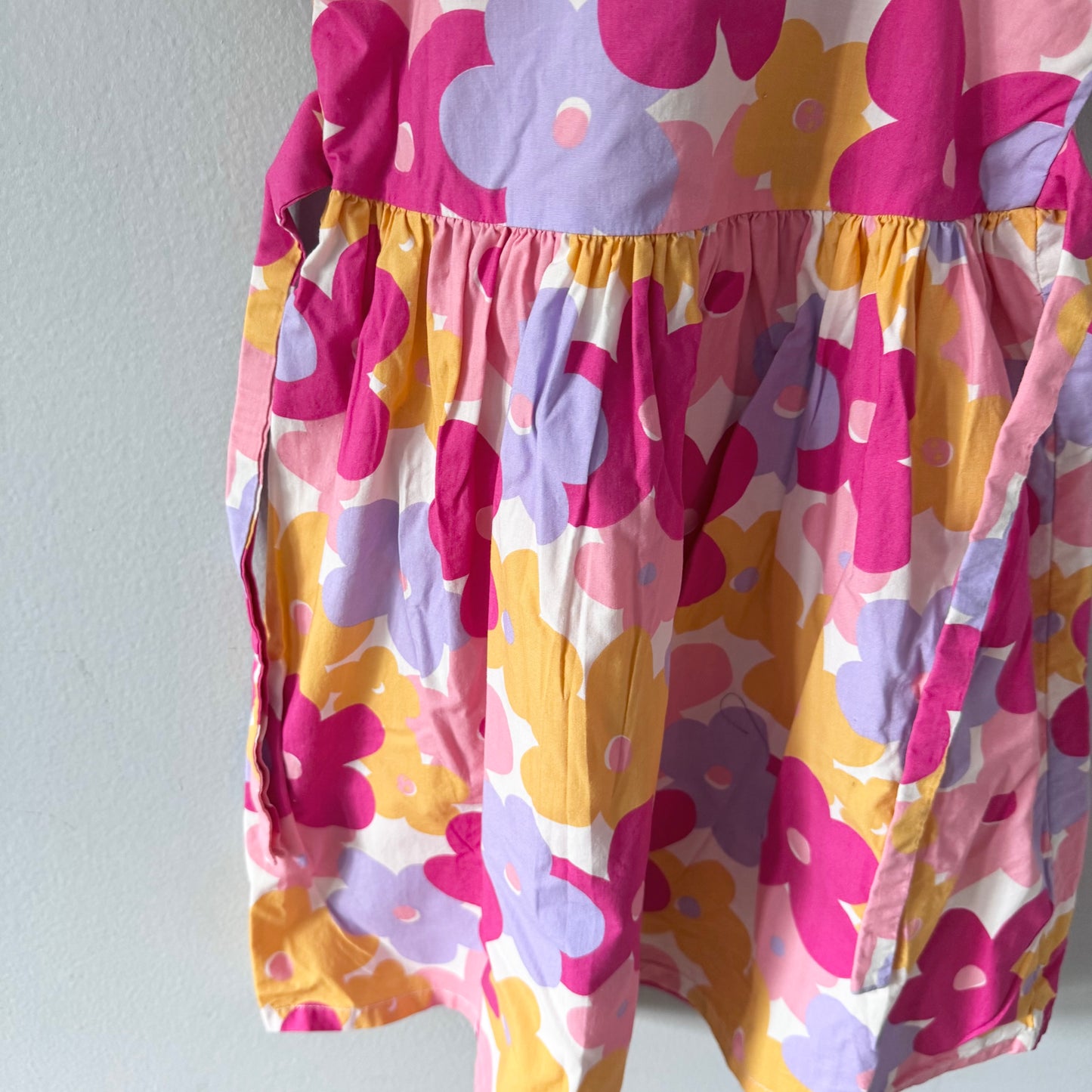 Handmade / Pink purple floral dress / 7Y
