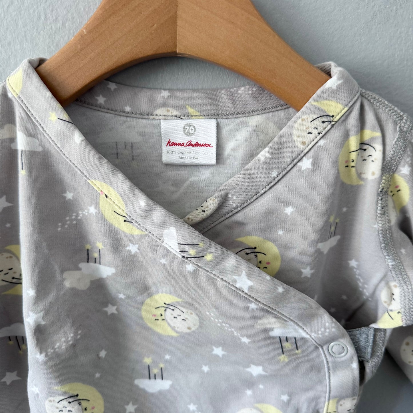 Hanna Andersson / Grey kimono long sleeve top / 3-6M