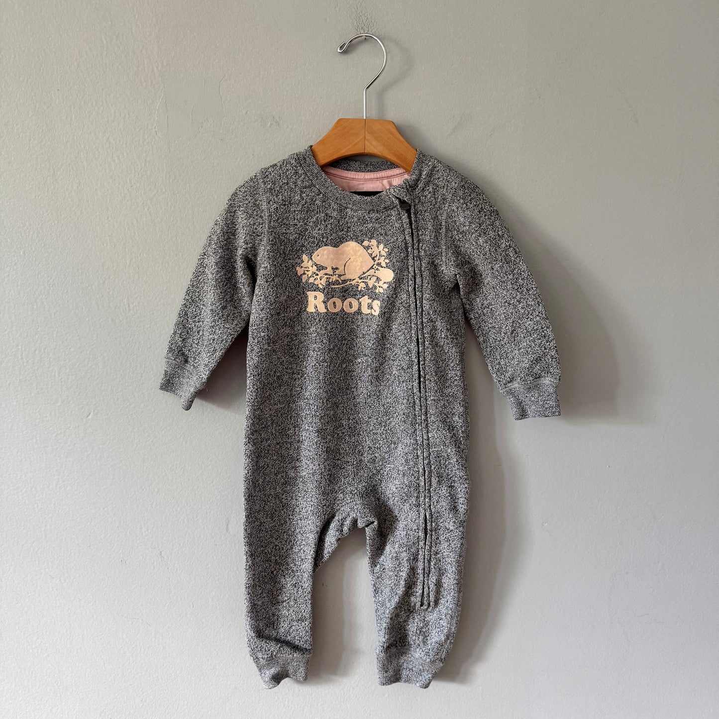 Roots / Salt and pepper romper / 12-18M