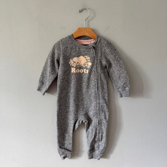 Roots / Salt and pepper romper / 12-18M