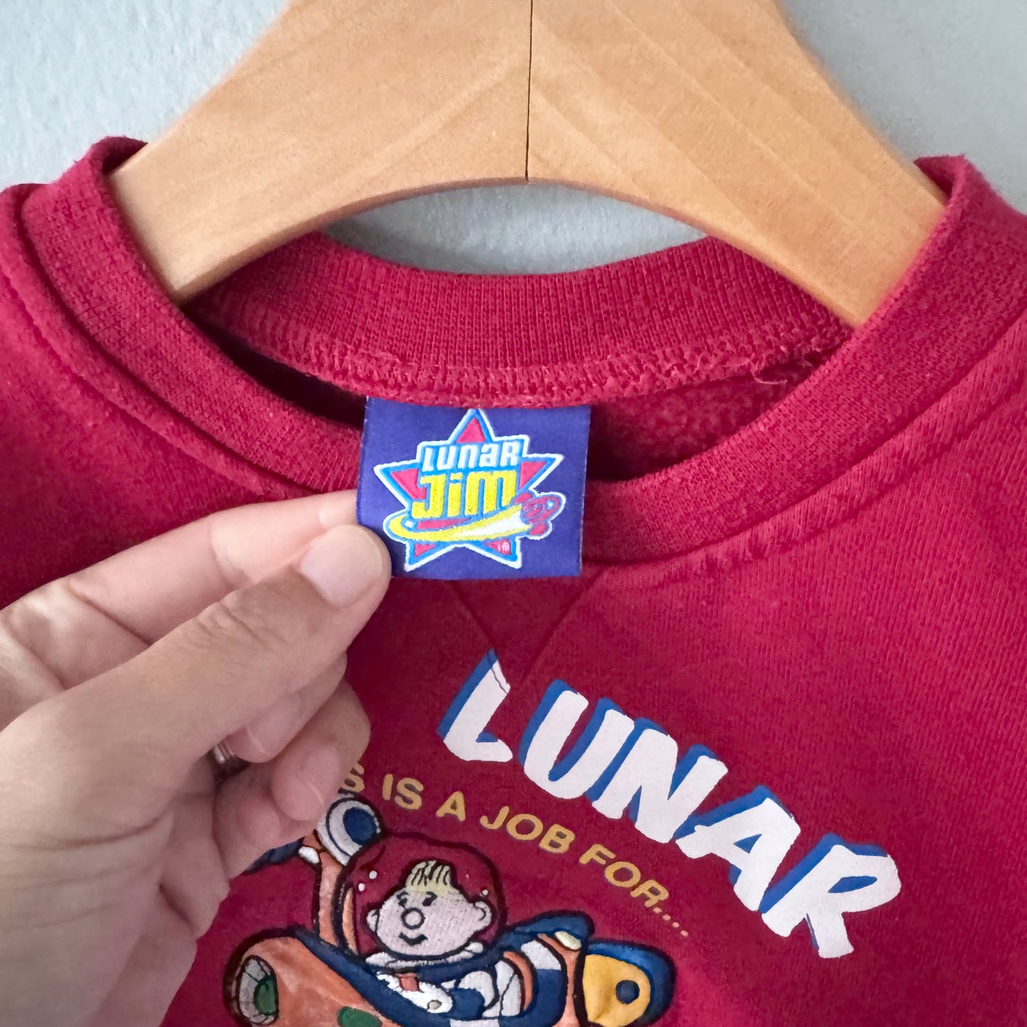 Vintage Lunar Jim / Red sweatshirt / 3Y