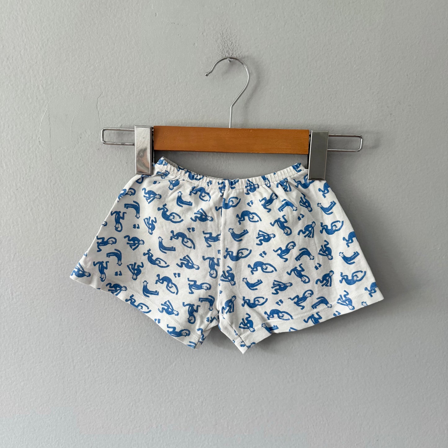 Petit bateau / White x blue shorts set / 3Y
