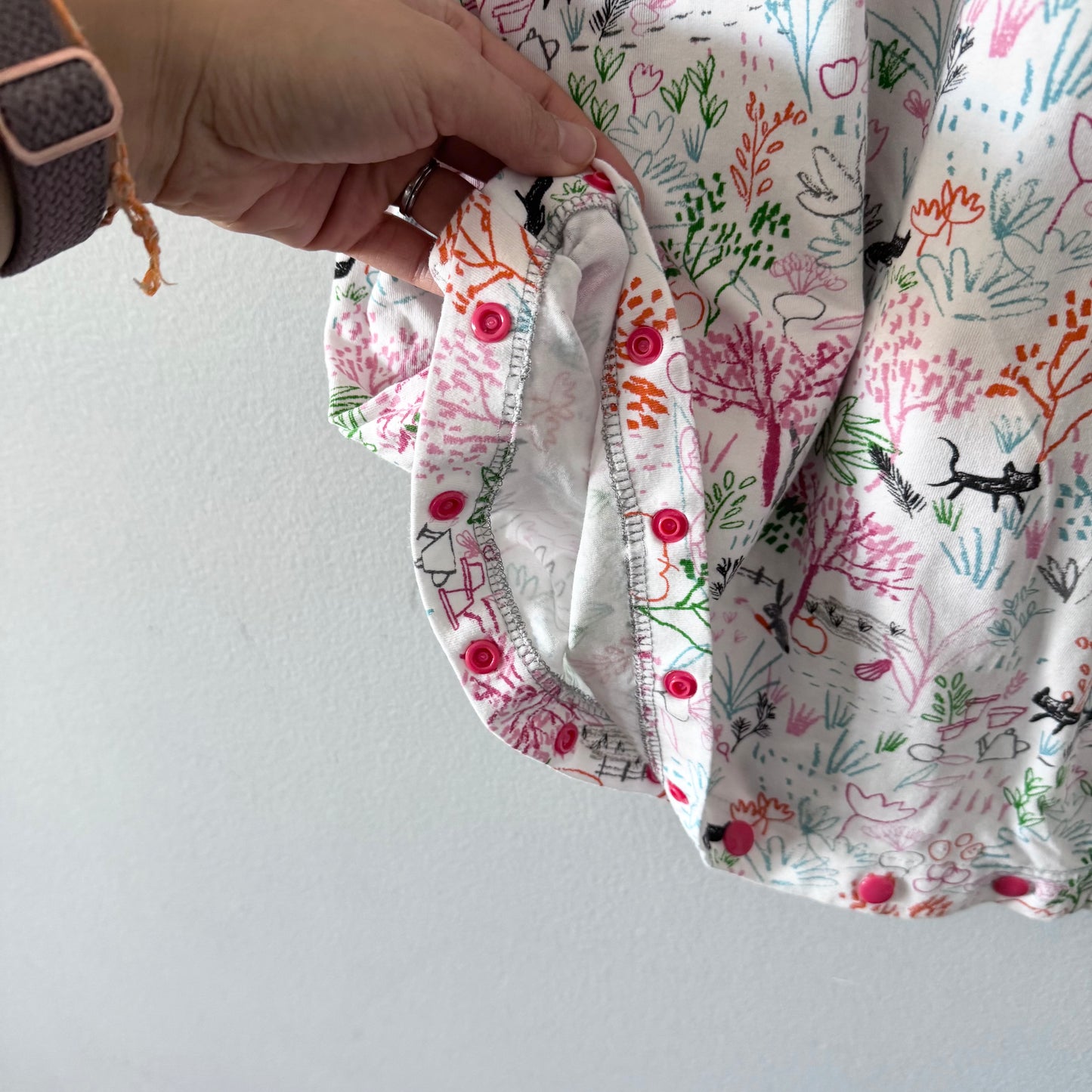 Handmade / Baby gown - garden / 0-6M