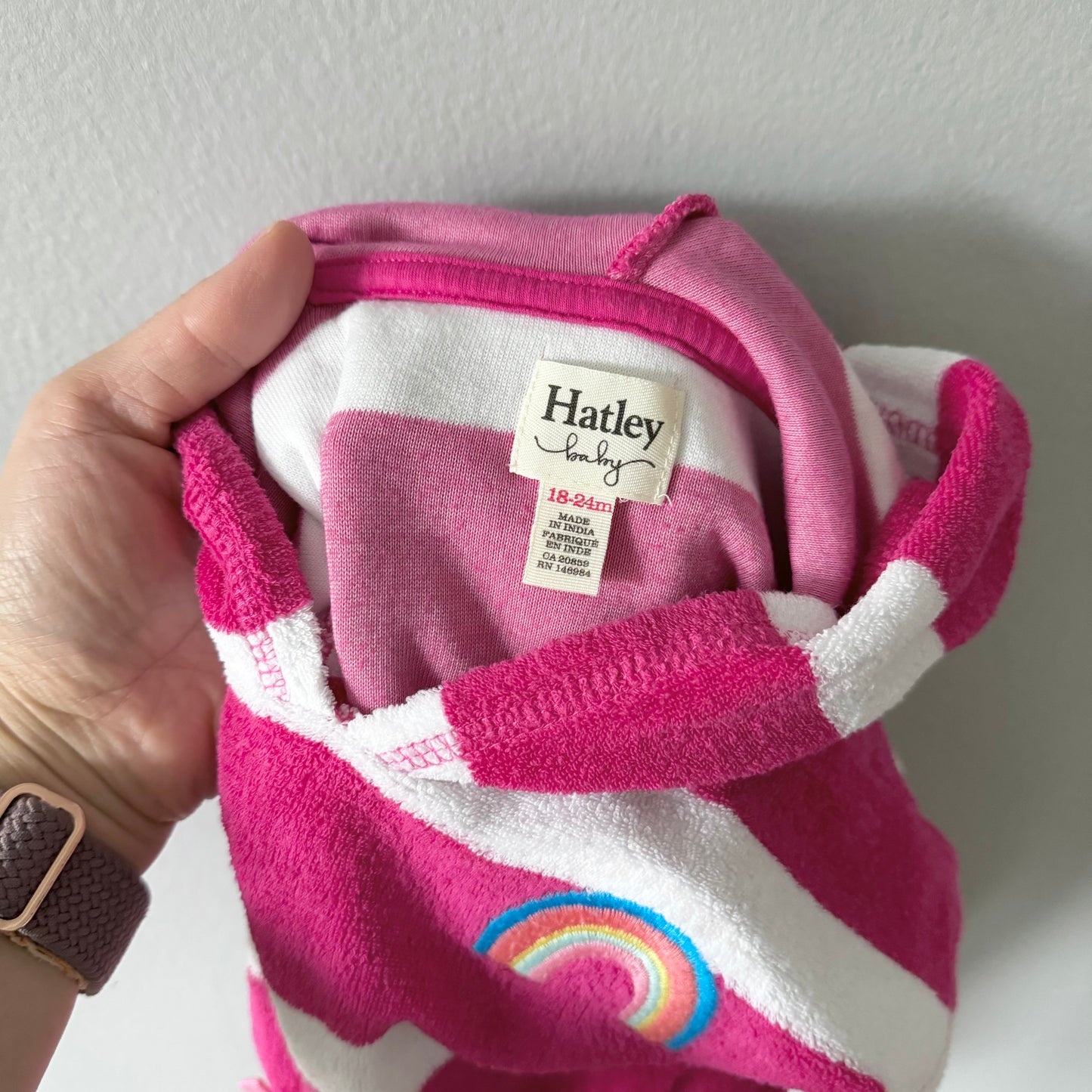 Hatley / Striped pile dress / 18-24M