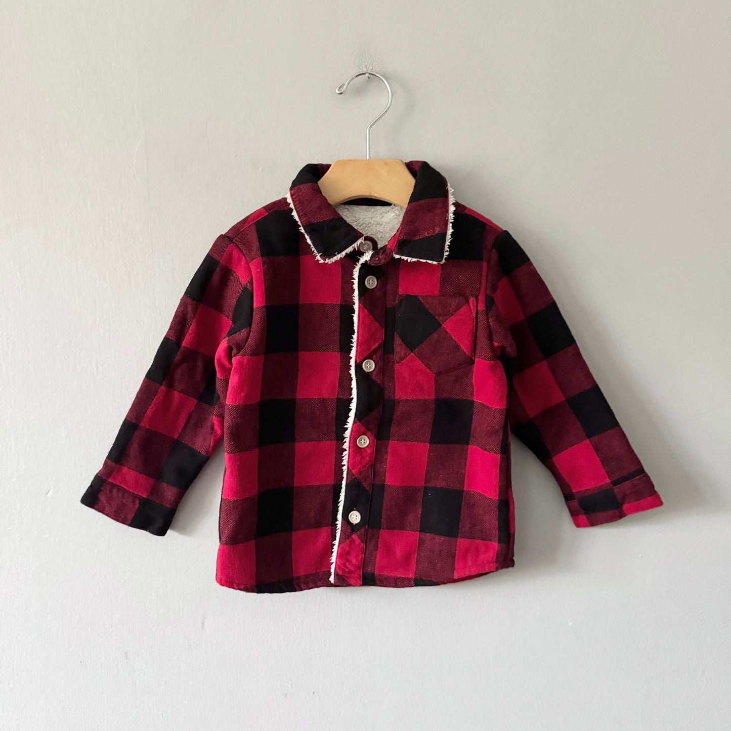 Metallic board / Sherpa lined plaid jacket / 3Y