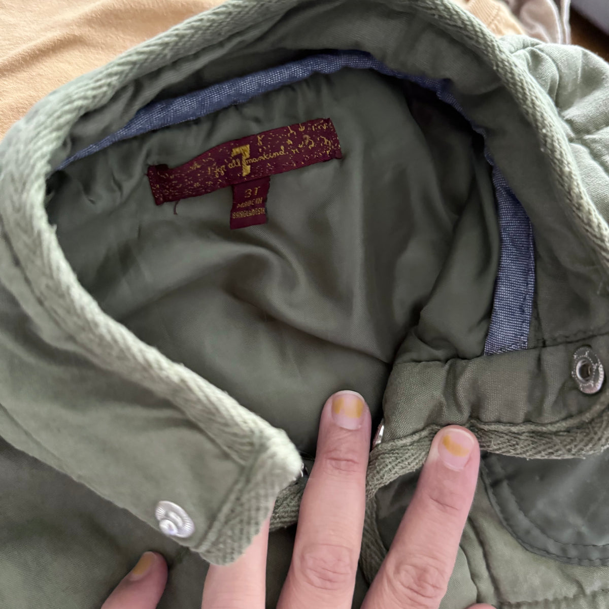 7 for all man kind / Khaki padded jacket / 3T