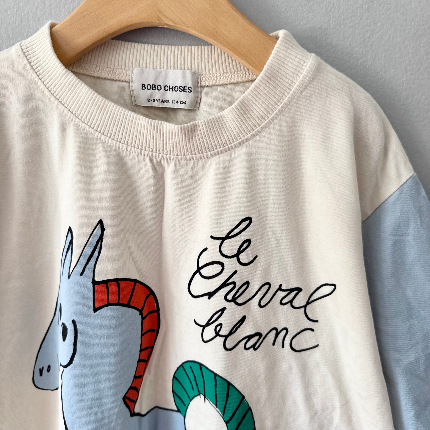 Bobo Choses / White x horse T-shirt / 8-9Y