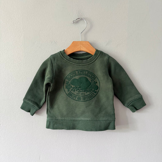 Roots / Green sweatshirt / 6-12M