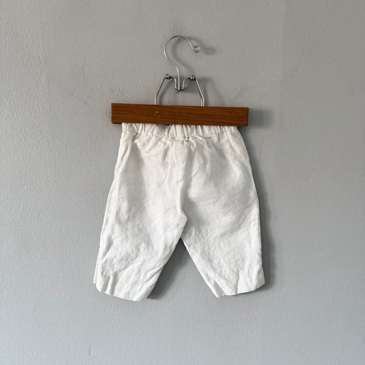 La stupenderia / Pantalon en lin blanc / 6M