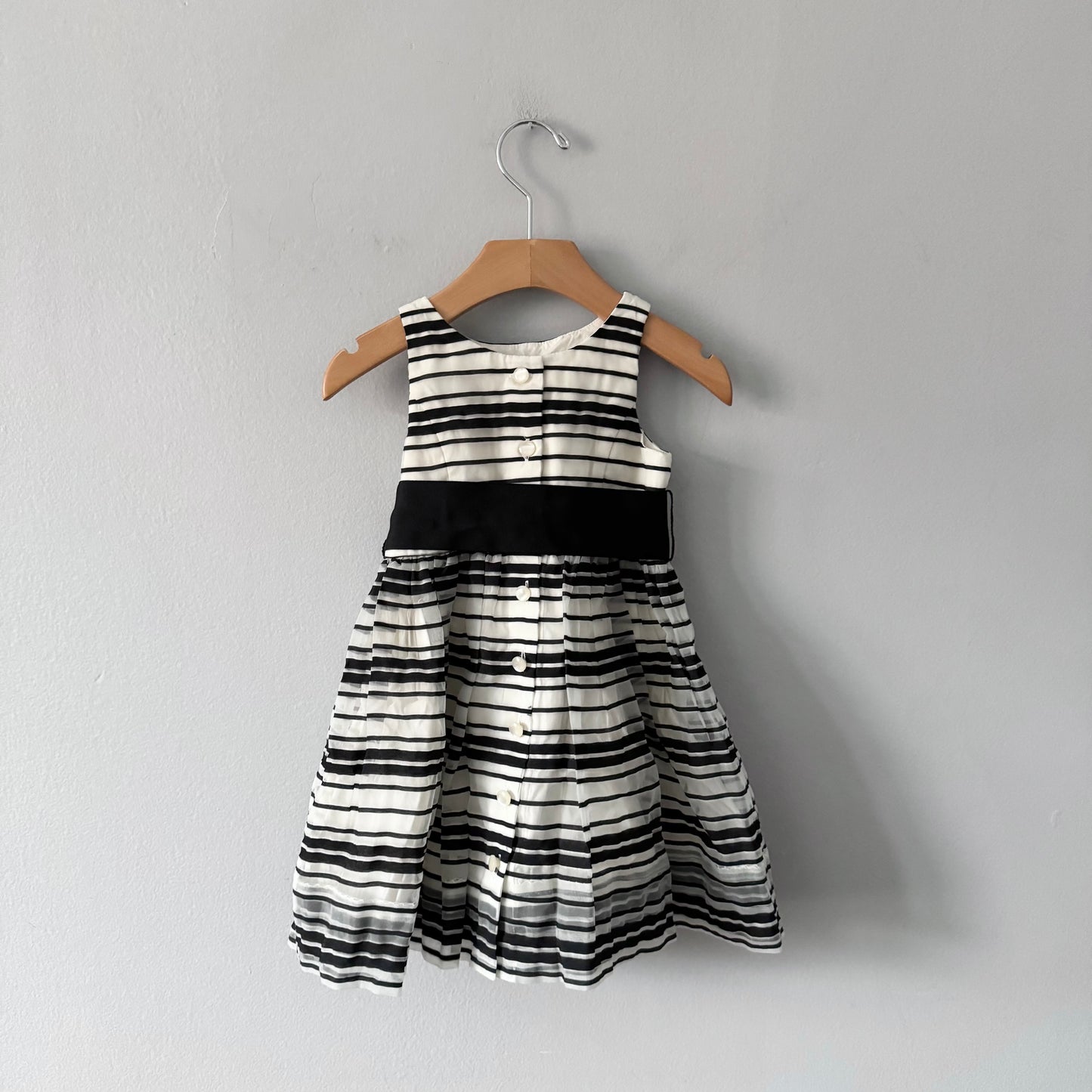 Polo Ralph Lauren	/ White x black stripe tank dress / 2Y