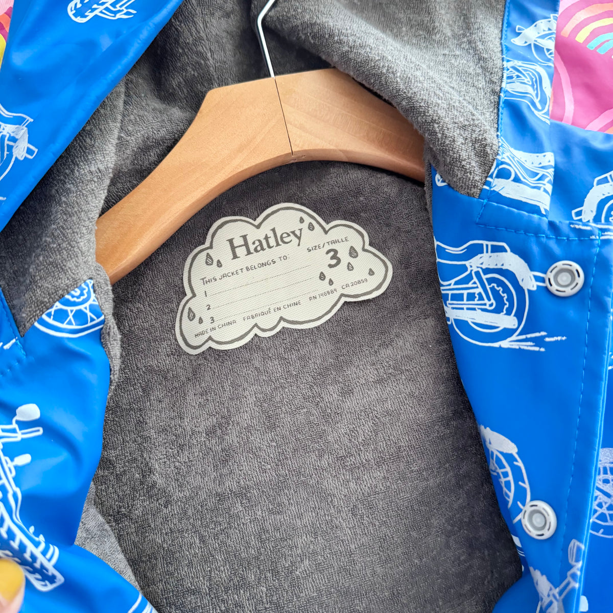 Hatley / Blue x motorbike rain jacket / 3T