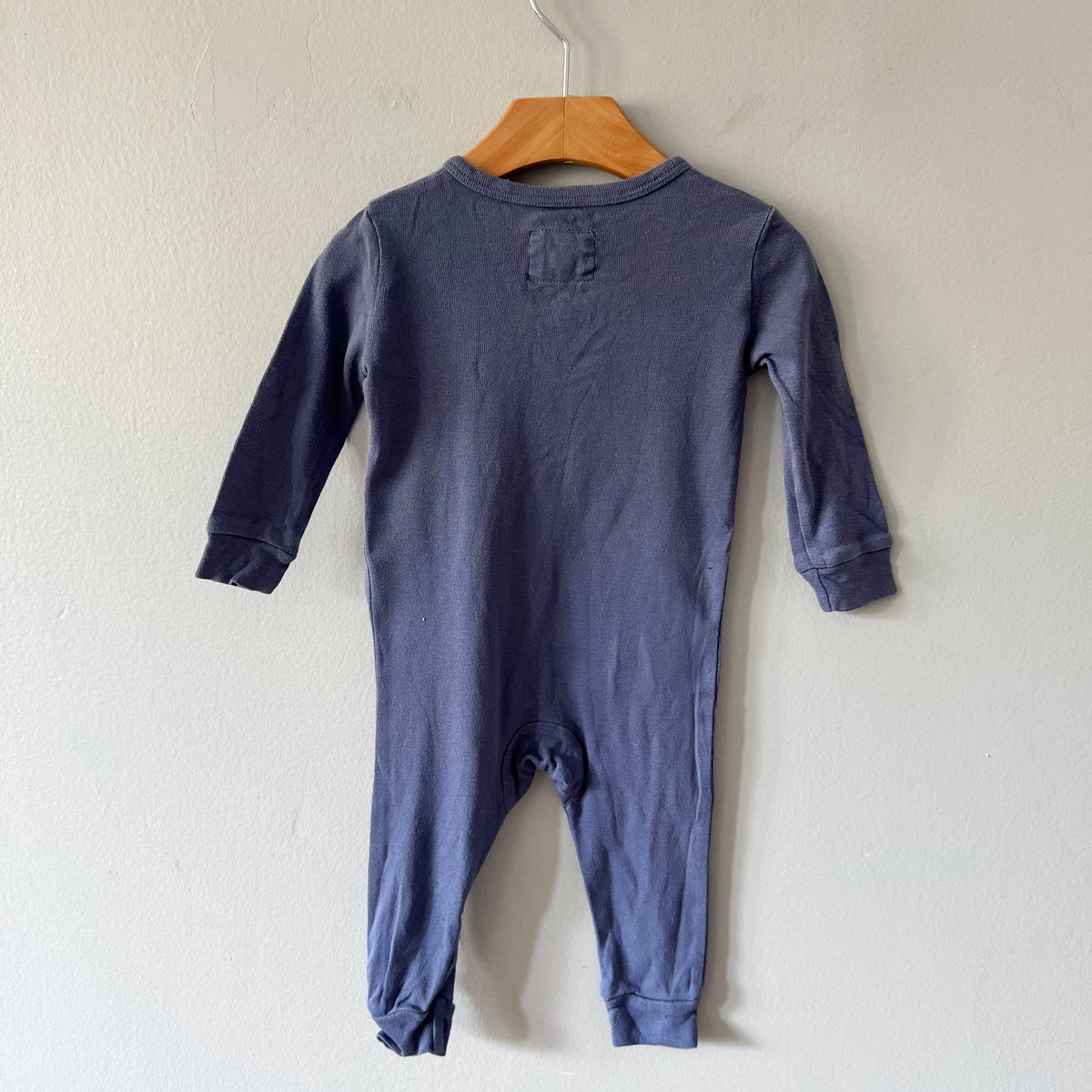 Mini mioche / Blue purple long sleeve romper / 6-12M