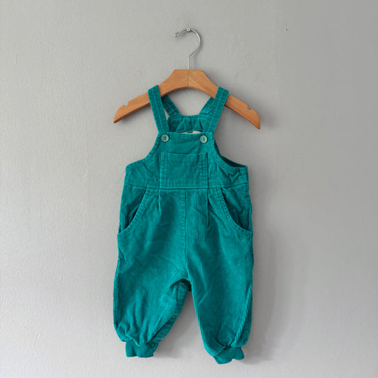 Vintage / Green corduroy overalls / 12M