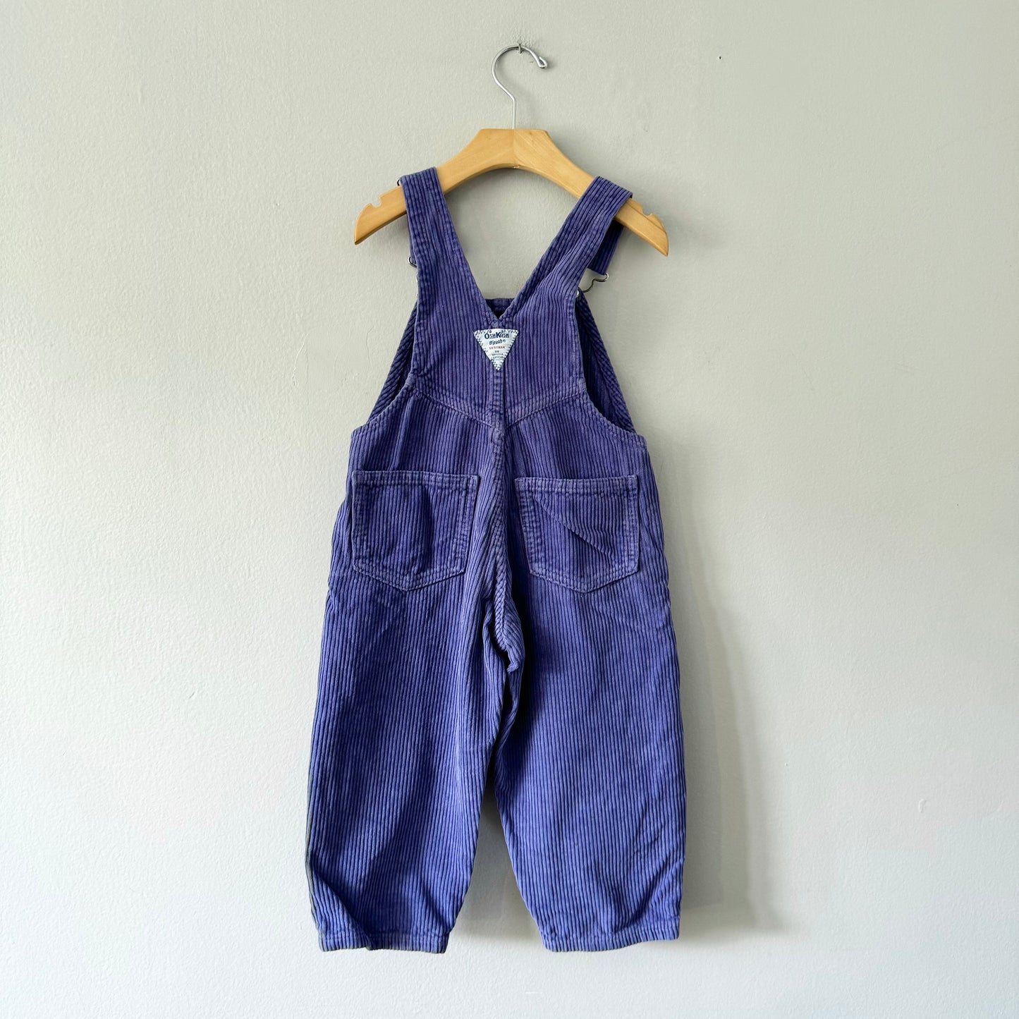 Vintage Oshkosh / Purple corduroy overalls / 3-4Y