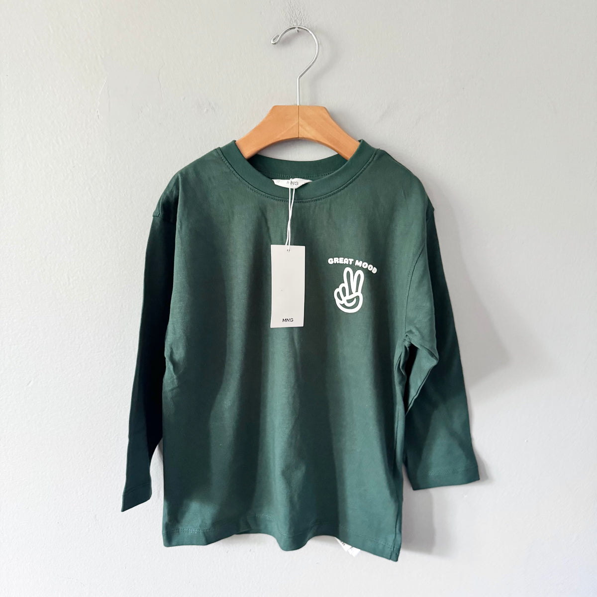 Mango / Green great mood long sleeve / 5-6Y - New with tag