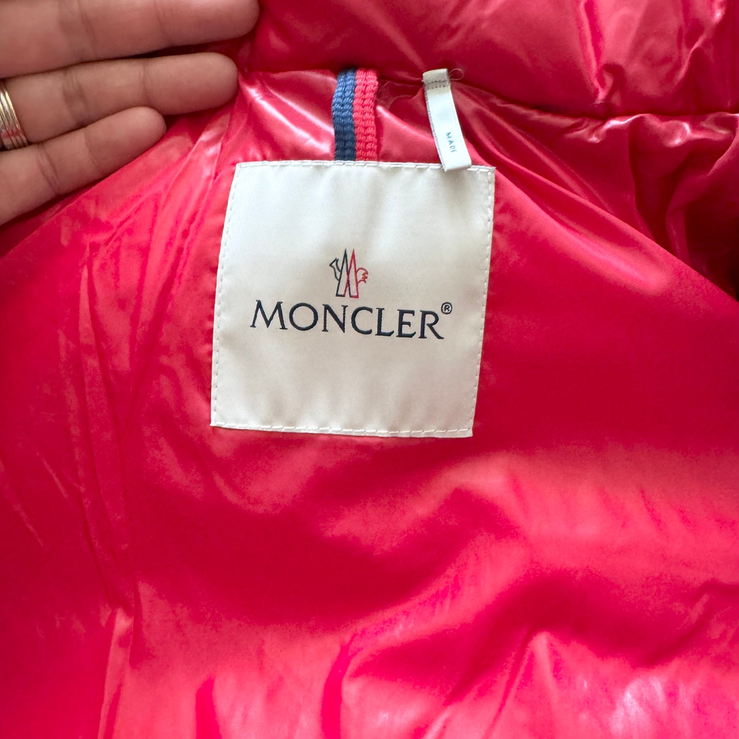 Moncler / Red down jacket / 4Y