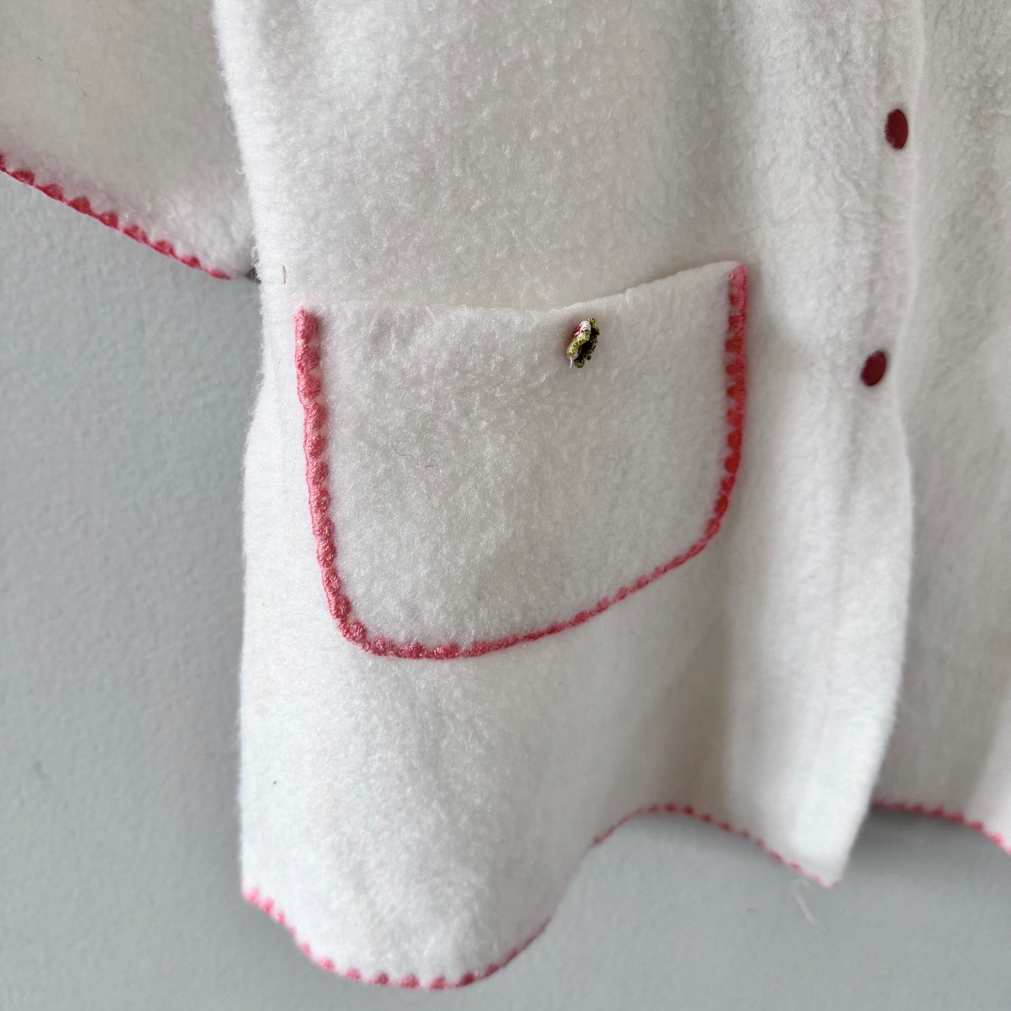Vintage / Veste polaire blanche / 18-24 mois