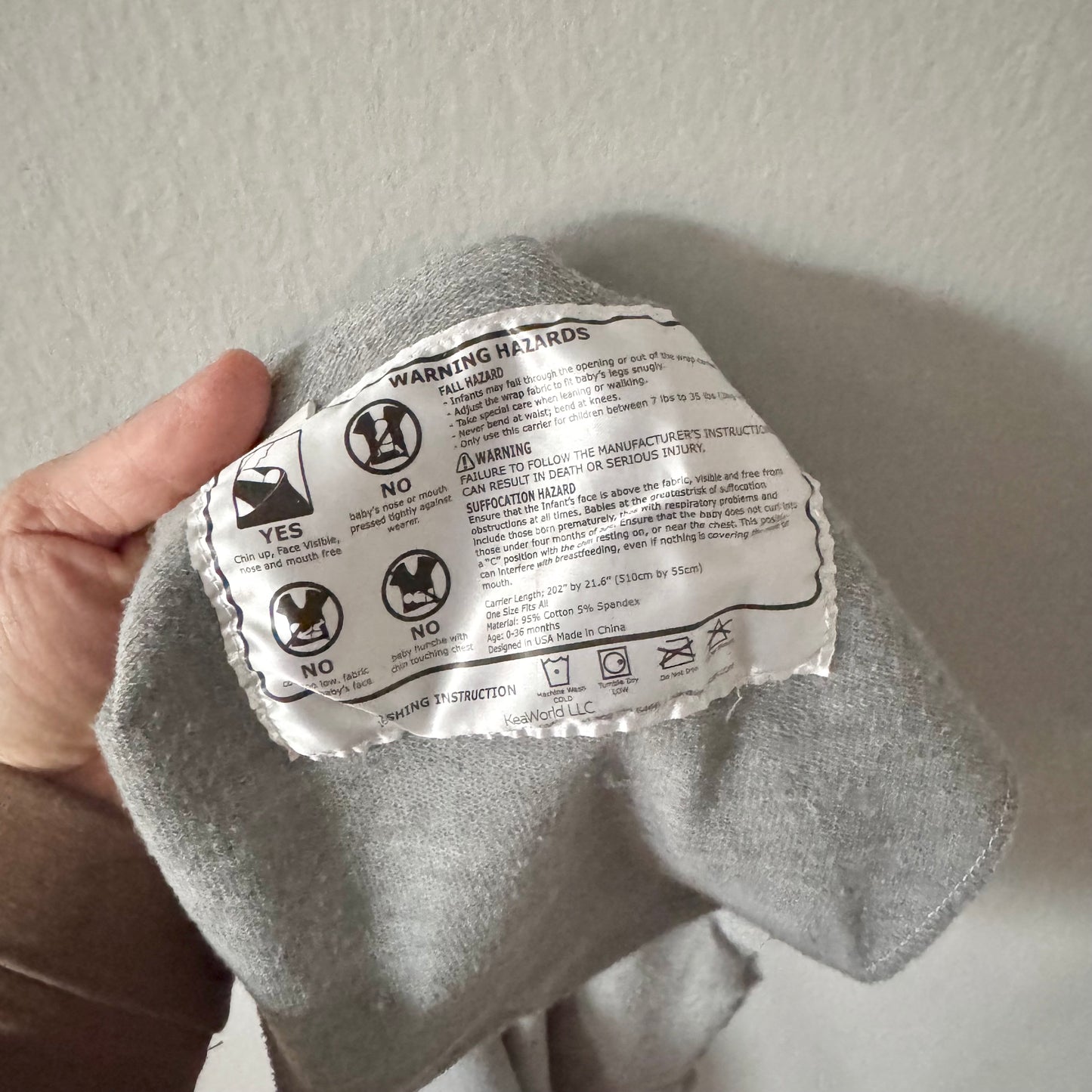 KeaBabies / Light grey baby wrap