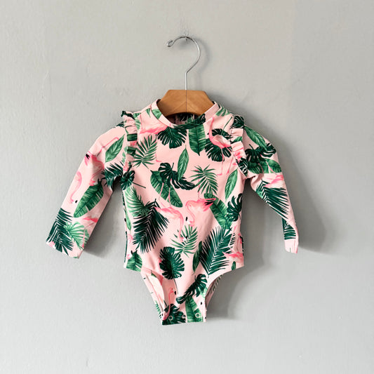 Old Navy / Maillot de bain flamant rose / 6-12 mois
