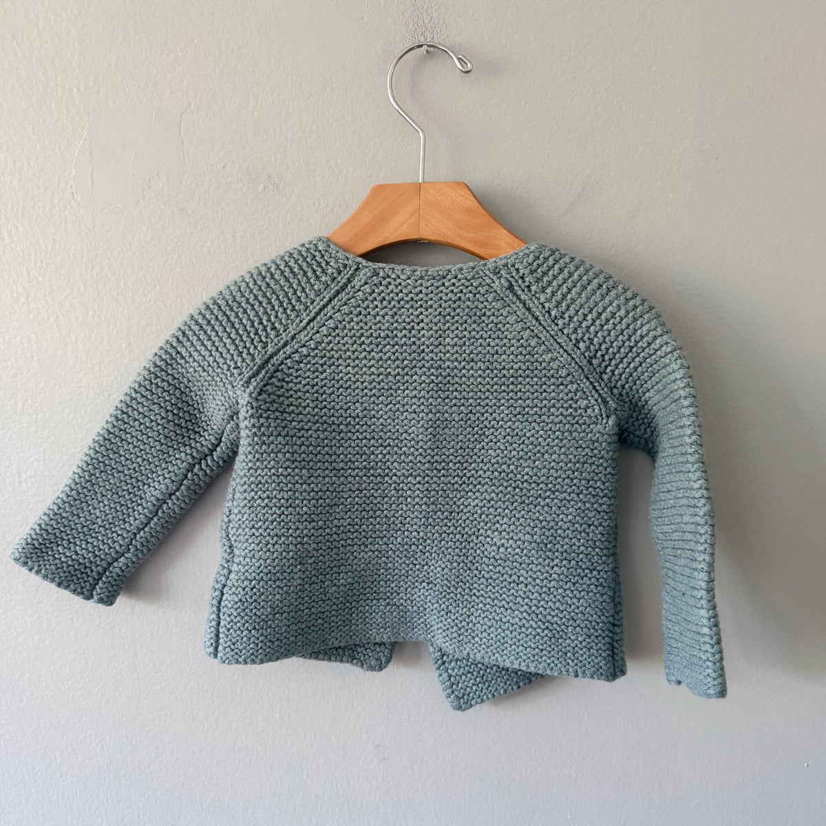 Bonton / Smokey blue knit cardigan / 18M