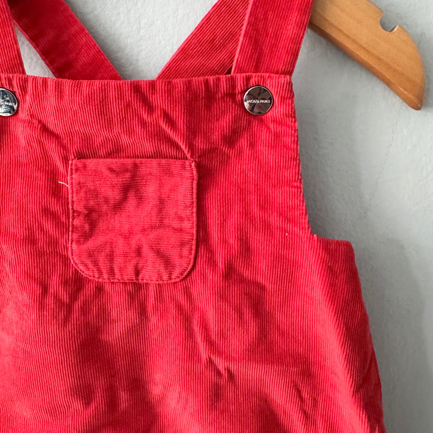Jacadi / Red corduroy romper / 12M