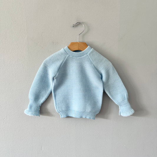 Vintage / Light blue knit / 12M