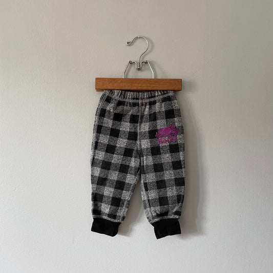 Roots / Plaid sweatpants / 6-12M