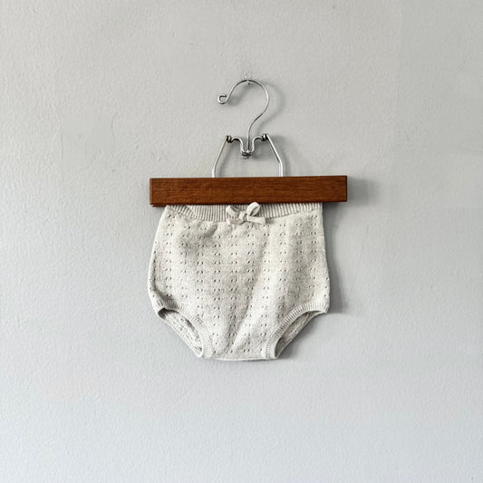 Zara / Light grey knit bloomer / 3-6M