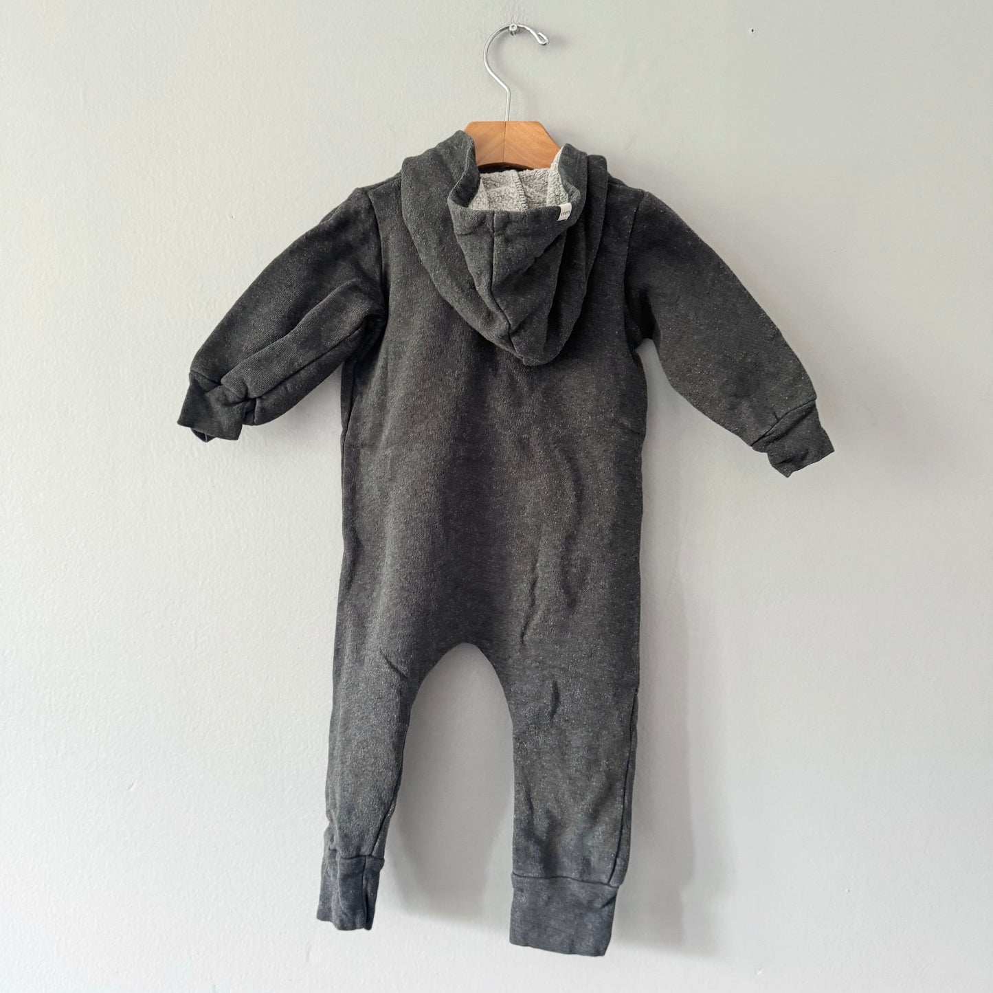 Mini mioche / Dark grey biker romper / 12-18M