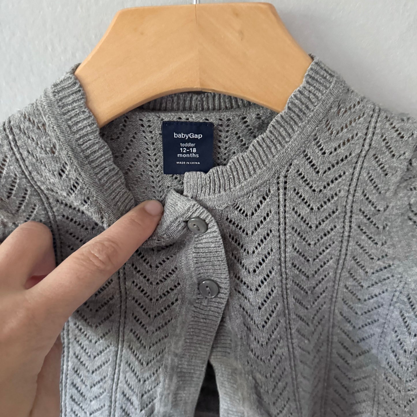 Gap / Grey cotton cardigan / 12-18M
