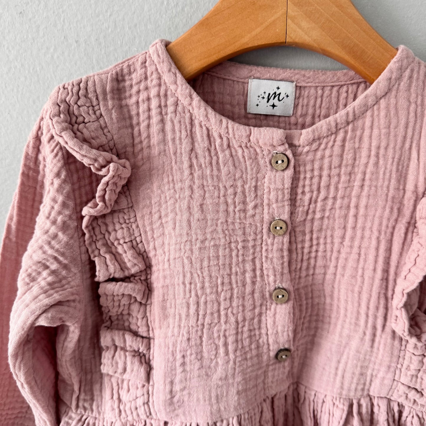 M / Pink muslin dress / 3T