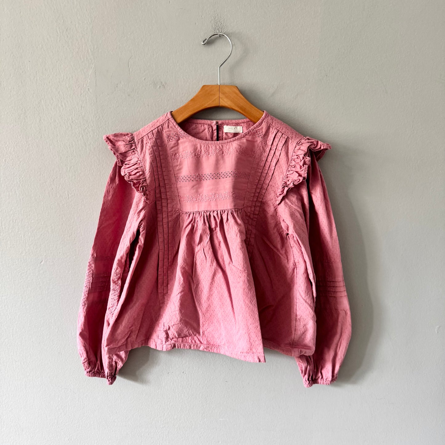 Next / Pink ruffle blouse / 8Y